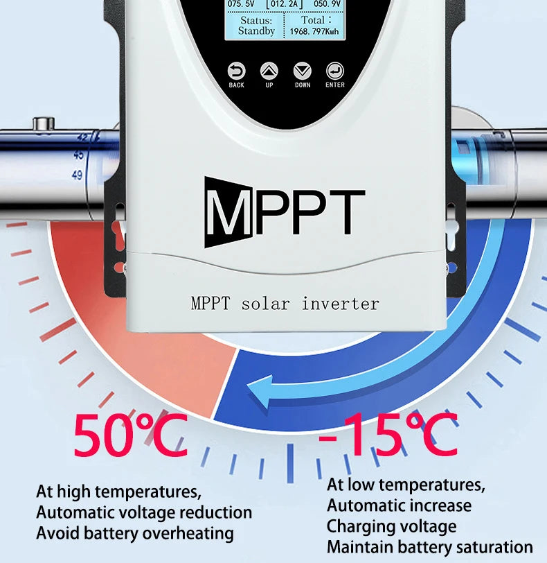 MPPT 100A 60A 50A 30A 150VDC Solar Charge Controller With LCD DISPLAY RS485 interface For12V 24V 36V 48V Home Solar System