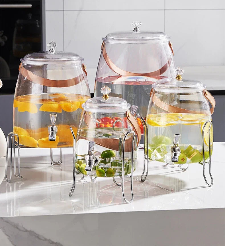 Juice Cup Cold Beverage Dispensing Jug for Water Transparent Kettle Lemonade Container Refrigerator Water Bucket Dispenser Jugs