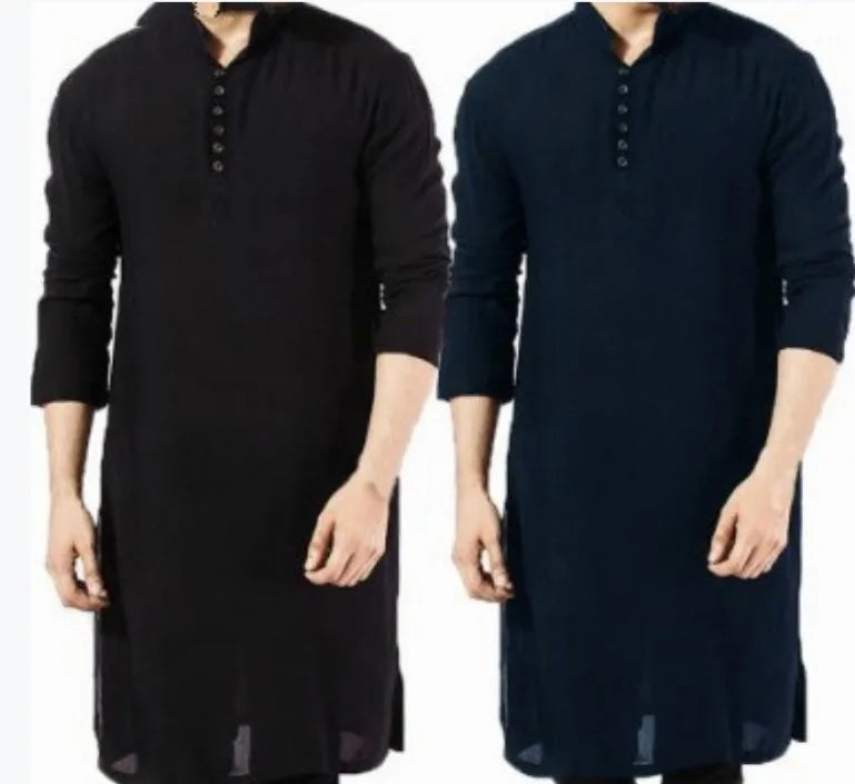 Abaya Men Shirts Long Sleeve Dress Islamic Chemise Elegant Kaftan Robe Pakistani Man Indian Clothes Muslim Eid Clothing S-5XL