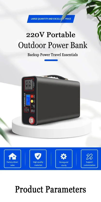 Power Station 220V300WOutdoor Power Bank 90000mah Portable  Home Camping Lifepo4 Electric System Rechargeable Generator