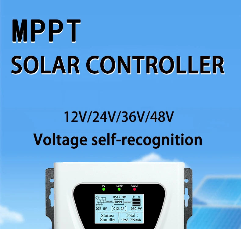 MPPT 100A 60A 50A 30A 150VDC Solar Charge Controller With LCD DISPLAY RS485 interface For12V 24V 36V 48V Home Solar System