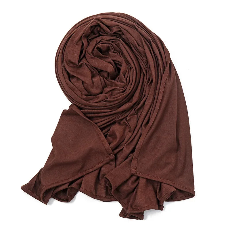 Big Size Jersey Hijabs for Woman Turban Mercerized Cotton Hijab Scarf Shawl Turbans for Women Headscarf Scarves Ramadan Foulard