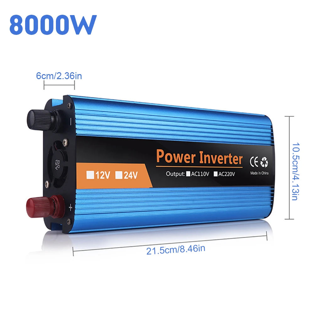 6000W Pure Sine Wave Inverter Car Solar Inverter 12V/24V 220V Sine Wave Voltage Converter Adapter инвертор 12v 220v чистый sinus