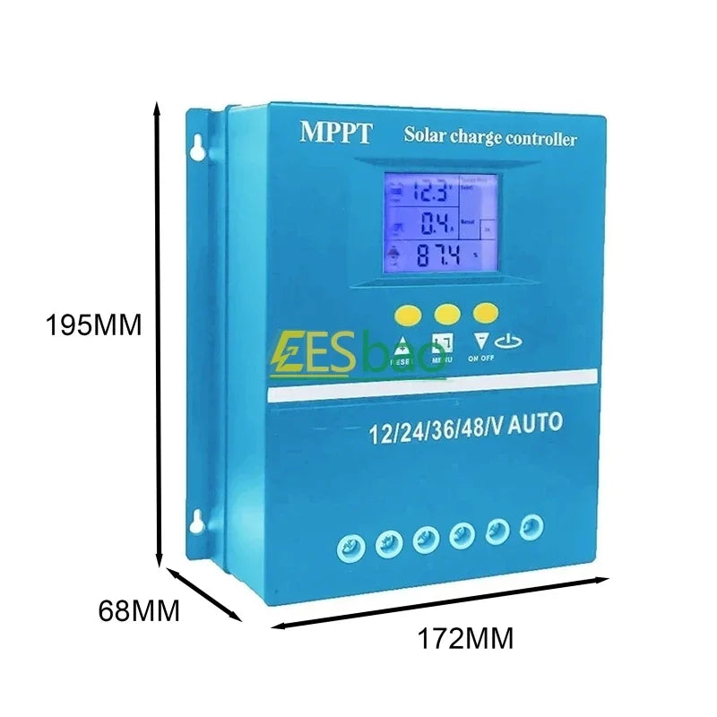 100A MPPT Solar Charge Controller Auto 12V 24V 36V 48V For Lead-acid Lithium Battery Solar PV Regulators LCD Display