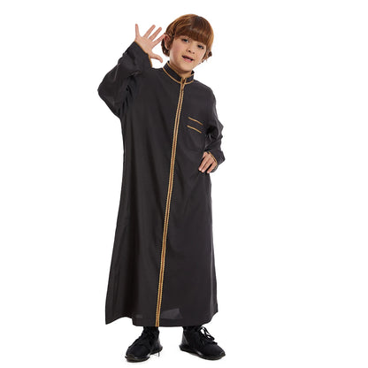 Eid Ramadan Muslim Kids Boys Jubba Thobe Dubai Turkey Abaya Djellaba Dishdasha Saudi Arabic Robe Islamic Clothing Children Dress