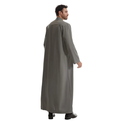 Muslim Abaya Prayer Kaftan Men Kimono Dishdasha Turkey Arabic Djellaba Islam Jubba Thobe Morocco Pocket Robe Ramadan Eid Abayas