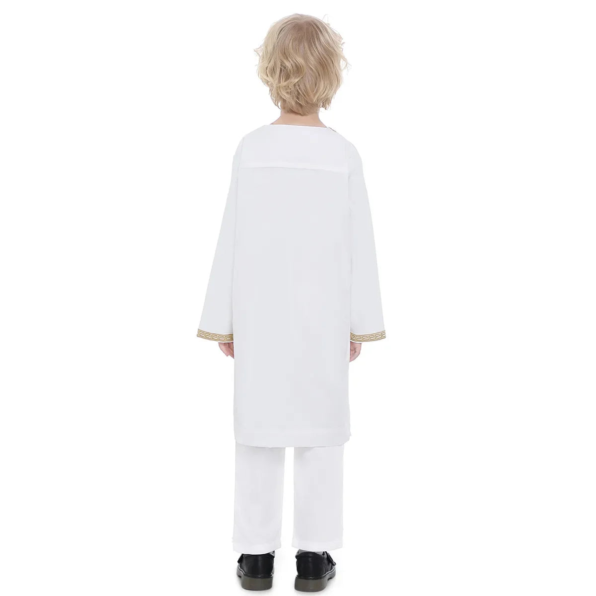 Muslim Saudi Arab Boys Robe Dishdasha Kids Abaya Kaftan Prayer Islam Clothing Long Sleeve Thobe Middle East Teenage Dress Dubai