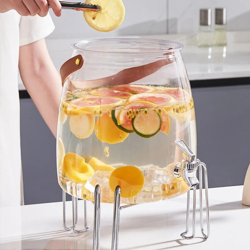 Juice Cup Cold Beverage Dispensing Jug for Water Transparent Kettle Lemonade Container Refrigerator Water Bucket Dispenser Jugs