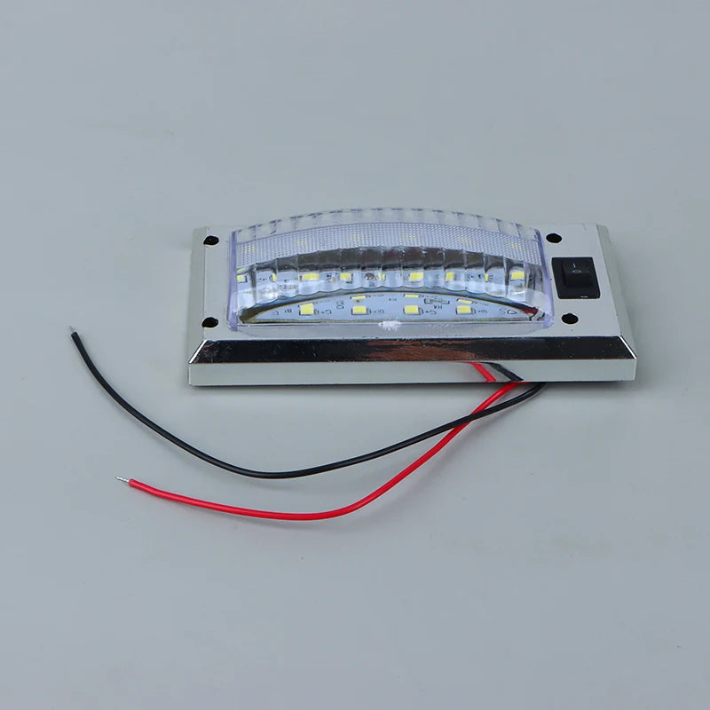 LED 12V-24V Panel Light Car Interior Reading Lamp High Brightness Lights for Van Truck RV Boat Camper Lights Switch On Off