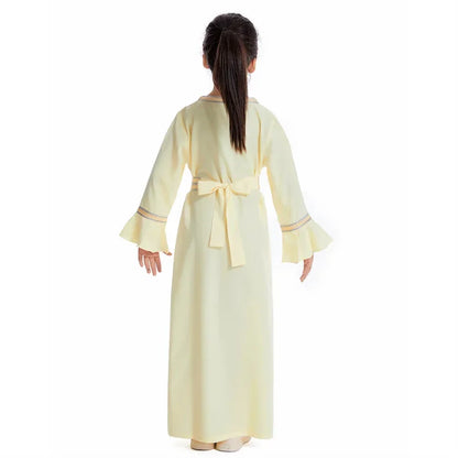 Ramadan Kaftan Abaya for Kids Girls Turkey Muslim Long Dress Islam Saudi Arabia Clothing Eid Robe Gowns Children Kimono Caftan