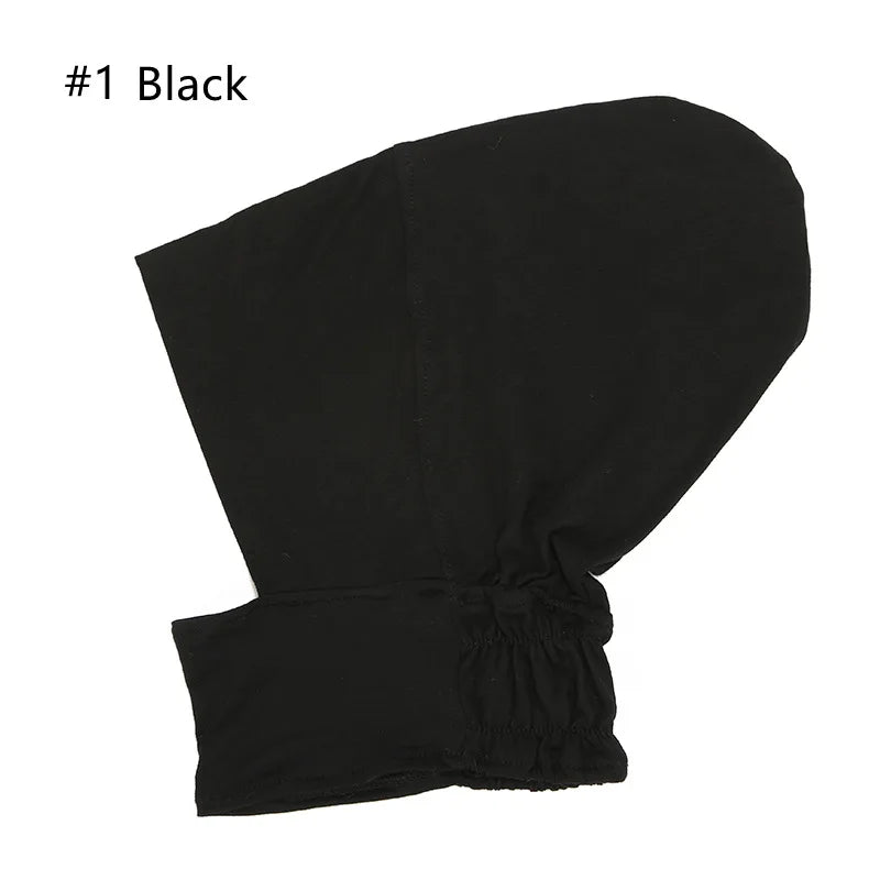 Musilim Women Fashion Elastic Basic Tube Hat Modal Cotton Under Scarf Cap Islamic Inner Cap Easy to Wear Sports Hijab