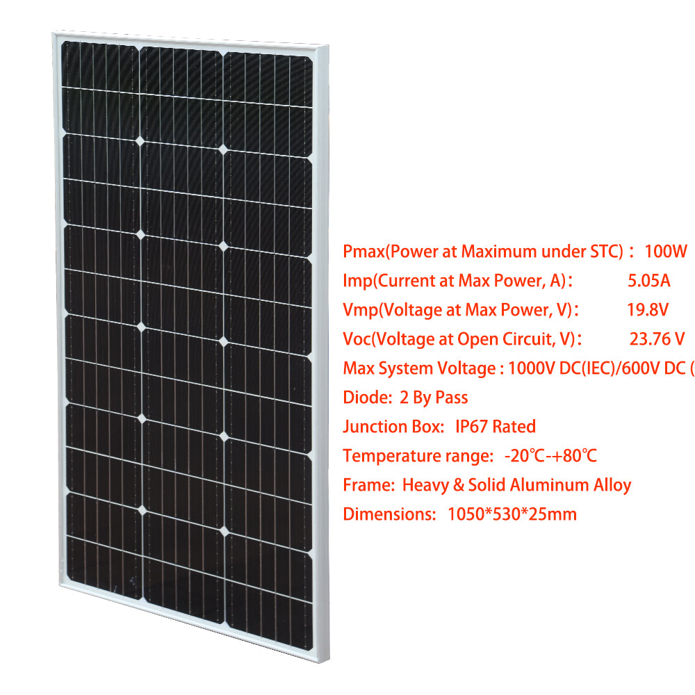 XINPUGUANG Rigid Glass Solar Panel Monocrystalline 10W 25W 50W 100W 200w Power Generation PV Panel charge  paneles solares