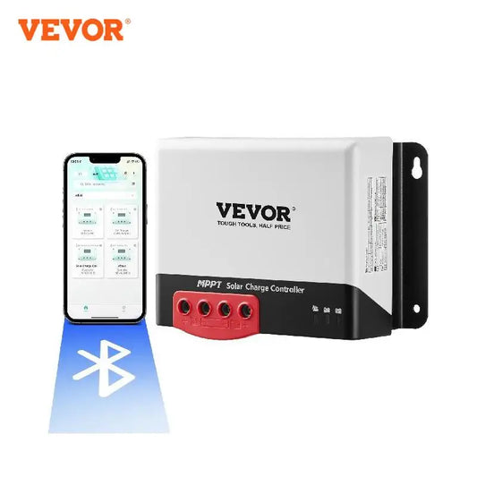 VEVOR 30A/40A/50A MPPT Solar Charge Controller 12V/24V Auto DC Input Bluetooth Module for Sealed(AGM) & Lithium Battery Charging