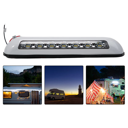 12V RV LED Awning Porch Light 6000K White Super Bright RV LED Light Exterior LED Lamp Beads RV Outdoor Lamp Bar Waterproof