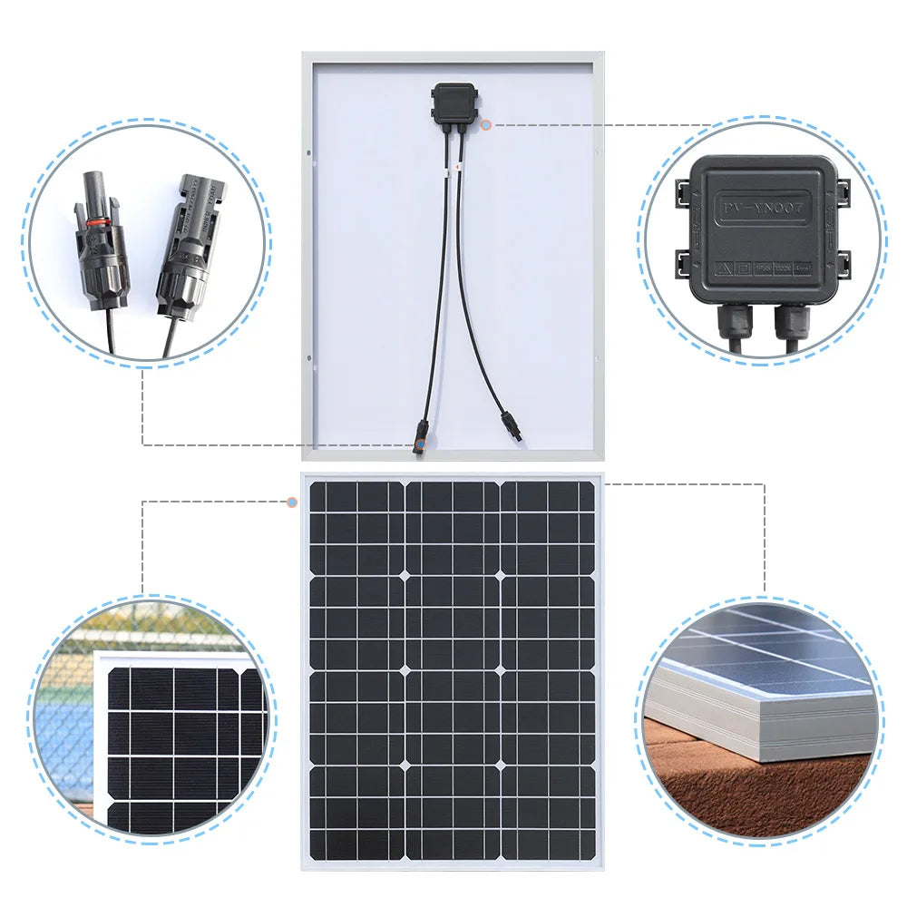 6000W Solar Panel 18V High Efficiency 3KW Portable Power Bank Flexible Charging Outdoor Solar Cells For Battery Home RV Camping