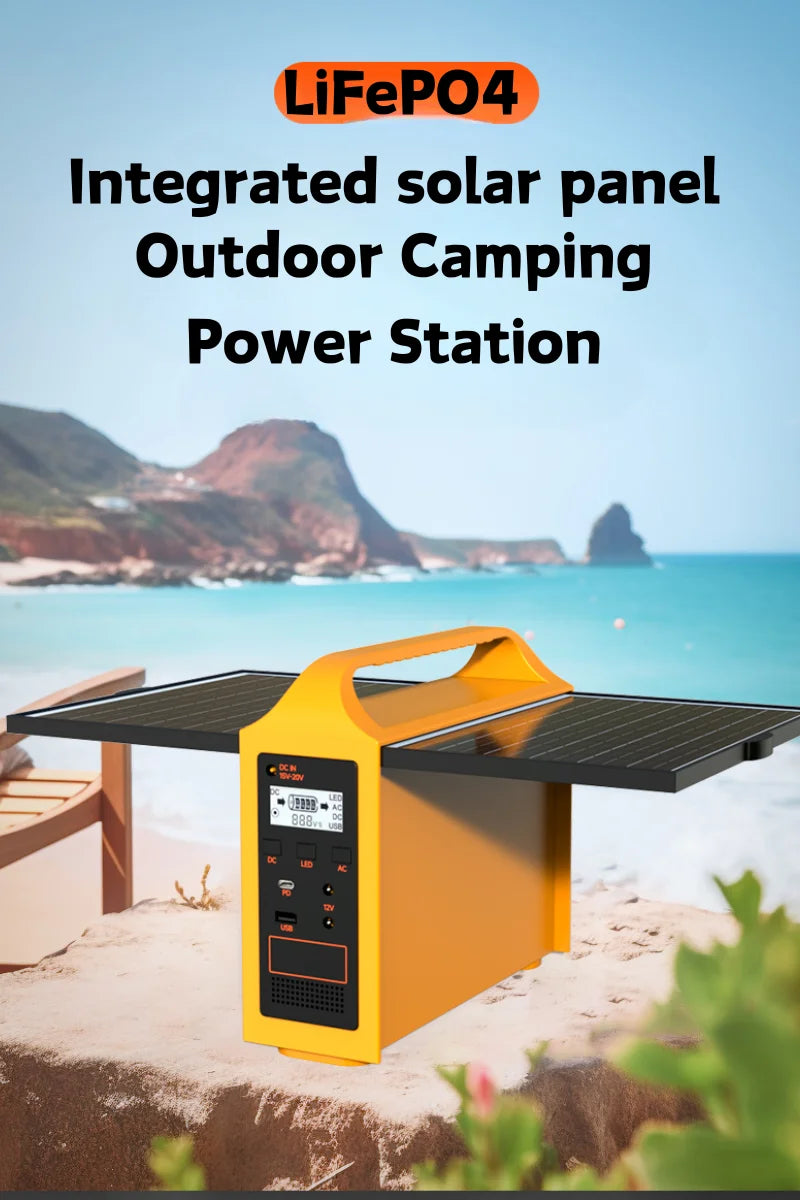 100W Portable Power Station 110V/220V Solar Power Generator UPS Charging Stations Outdoor Emergency Power Bank LED For Camping