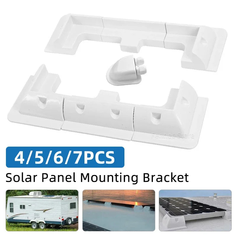 Solar Panel Mounting Brackets ABS Corner Bracket Kit Drill-Free Widely Used on Roofs of RV, Caravans, Vehicles, Camper Vans