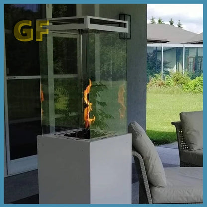 Modern Glass Heaters  Garden Supplie Outdoor Heating Stoves  Luxury Commercial Indoor Dining Room Real Fire Fireplace h