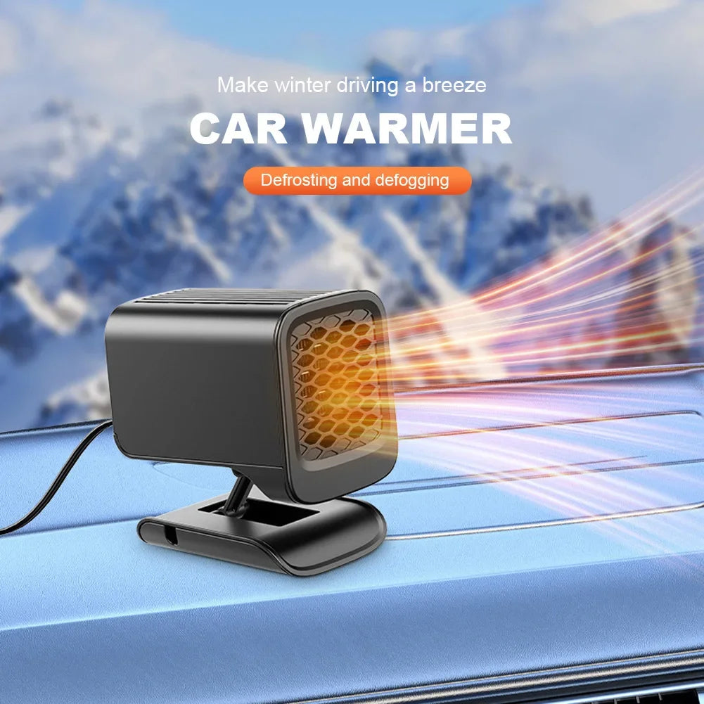 Car Heater 12/24V Portable Car Heating Fan 2 in 1 Cooling Heating Auto Windshield Window Defroster Car Anti-Fog Heater Demister