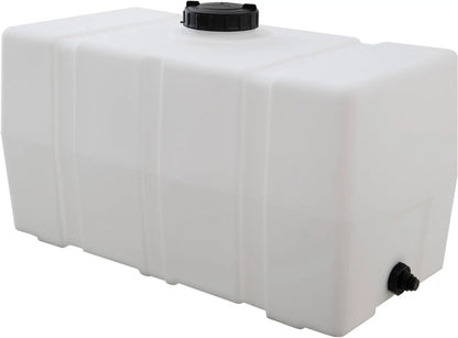 82123919 Horizontal Square Reservoir 50 gallon, Made In The USA, Poly Tank For Farming Water and Non-Flammable Liquids, Rust and