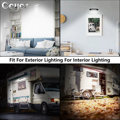 Caravan Modified Lights 12V 24V Motorhome RV sunshade LED outdoor light Porch Awning Trailer Roof Lamp waterproof Reading light