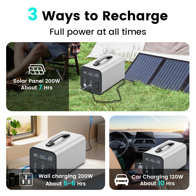 2600W 2400W portable power station lifepo4 UPS Power Supply Camping Solar Electric Generator Power Bank Rechargeable battery Out