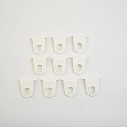 10pcs Awning Hanger Hook RV Awning Hook Ring Clothes Hanger Clip RV Awnning Hook White Plastic Vehicle Accessories