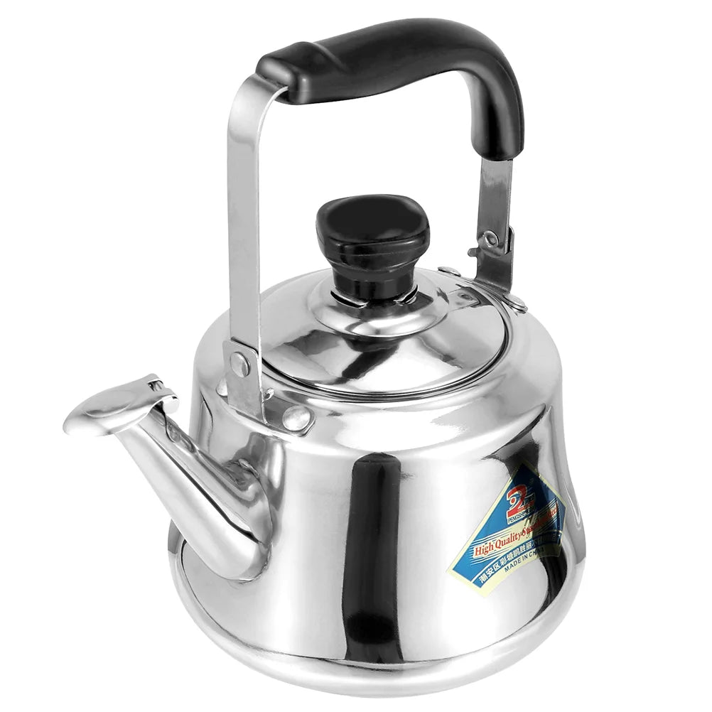 1/1.5L Stainless Steel Whistle Teakettle Large Capacity Boil Water Kettle With Filter Screen For Induction Cookers Gas Stoves