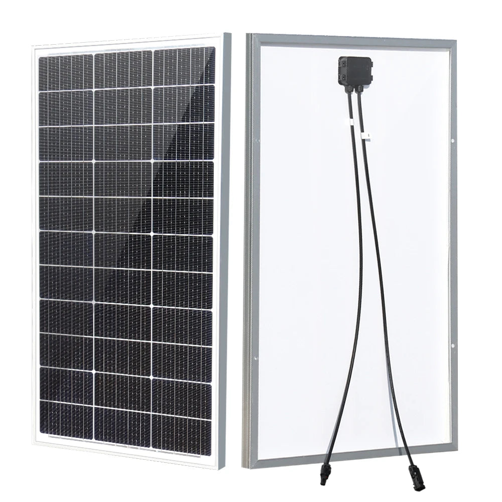 BOGUANG Rigid Solar Panel Set Glass SolarPanel 100W 200W (2pcs 100W Rigid panel solar ) 18V Photovoltaic charging for battery