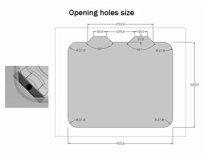 RV Specific Sink Black New Model Stainless Steel Material Covered Water Tank Hidden Vegetable Washing Basin