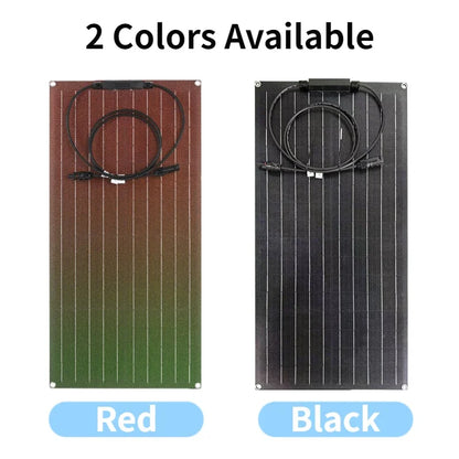 Flexible Solar Panel Kit 300 Watt PV Module 600 Watt 12V/24V Solar Cable Cell for Home Outdoor Car Boat Battery Camping Trip