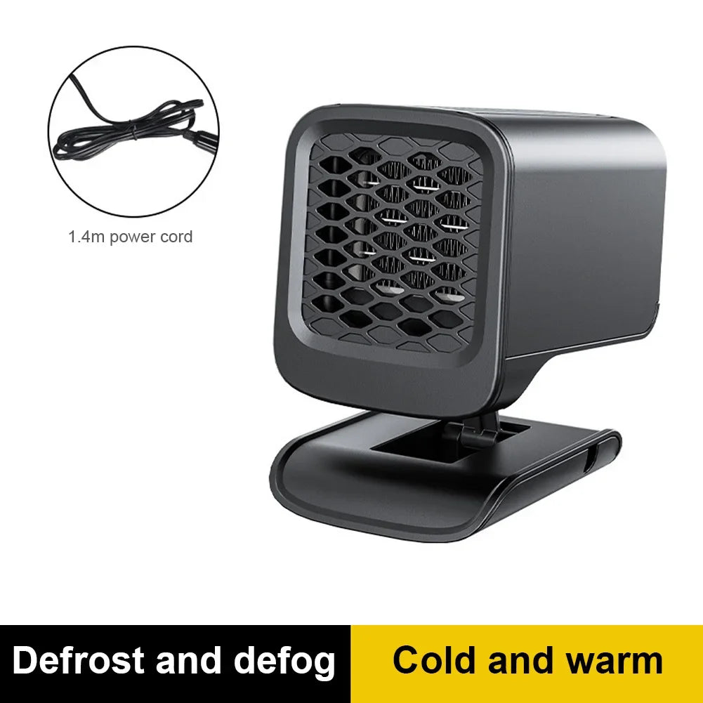 Car Heater 12/24V Portable Car Heating Fan 2 in 1 Cooling Heating Auto Windshield Window Defroster Car Anti-Fog Heater Demister