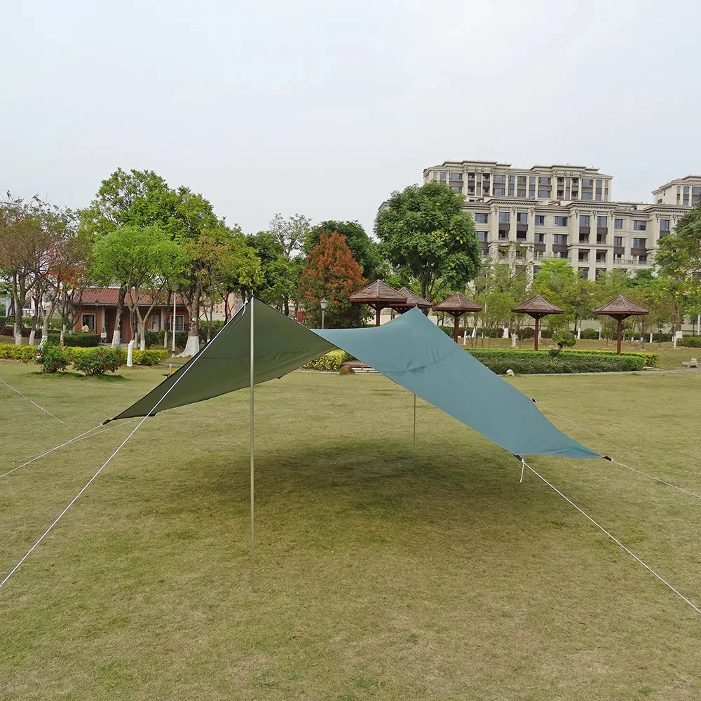 5.1x5.1m Large Camping Tarp Waterproof Octagon Butterfly Outdoor Sun Shelter Awning Tent Shade Sunshade Beach Tourist Canopy