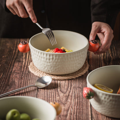 Hand Painted Japanese Creative Ceramic Bowl With Handle