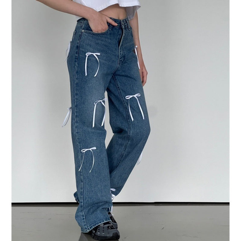 Women's Retro Loose Straight Mopping Pants