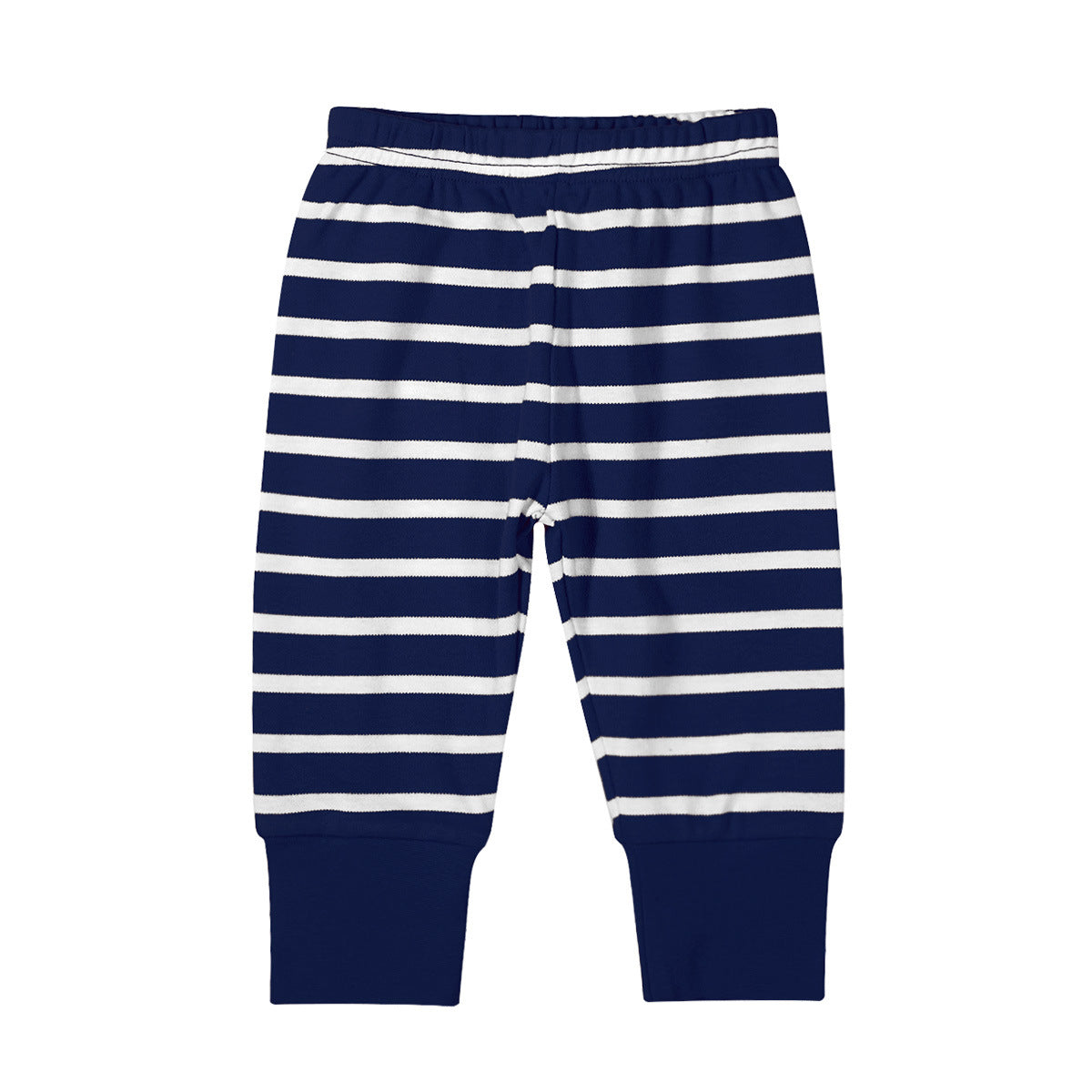 Striped Stitching Pocket Pajama Pants Leggings For Men And Women Baby Warm Trousers