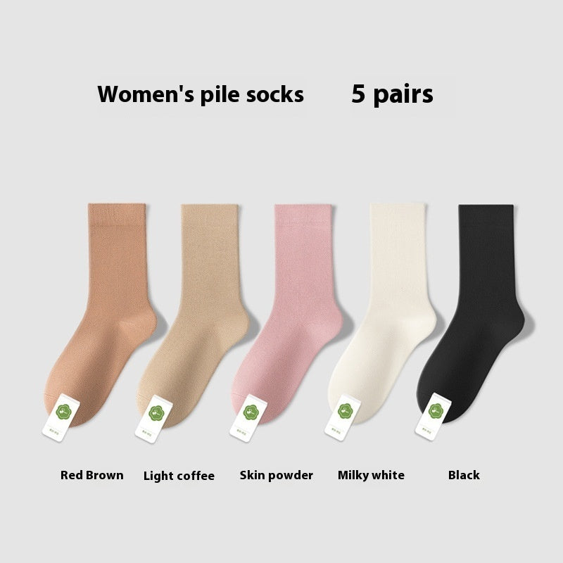 Spring And Summer Thin Anti-Pilling Pure Cotton Women's Socks Sweat-absorbent Breathable