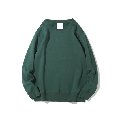 Polar Fleece Round Neck Unisex Solid Color Sweater