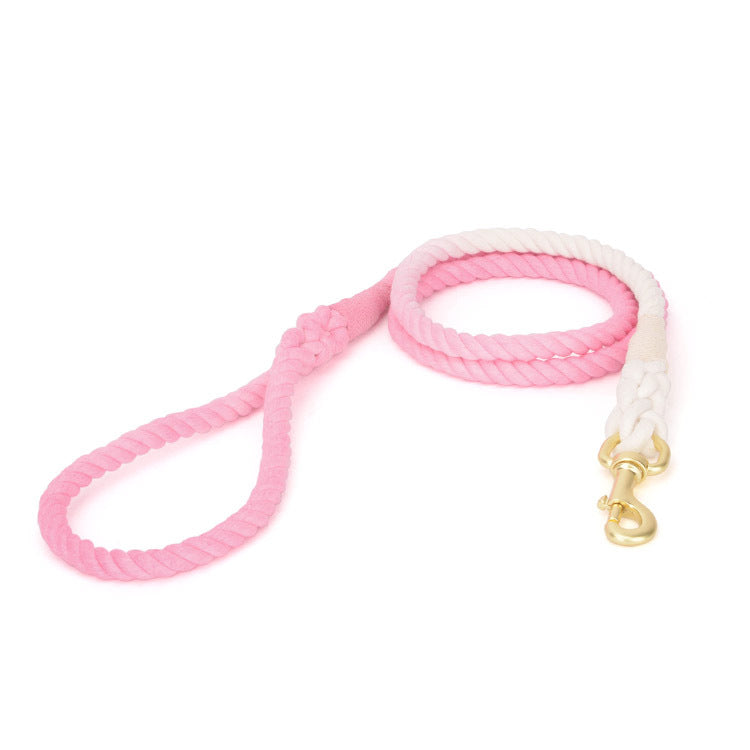 Dog Collar Traction Rope Cotton Rope Hand-knitted Single Head Traction Rope Dog Rope Pet Supplies