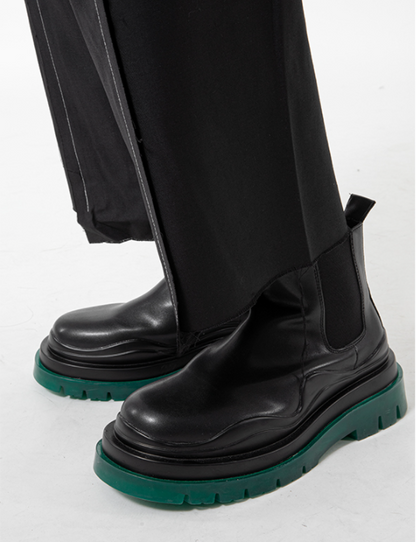 Green Bottom Martin Boots High-top Winter Plus Velvet Retro Thick Bottom