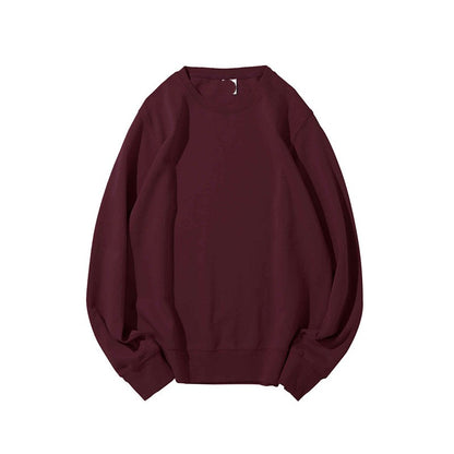 Polar Fleece Round Neck Unisex Solid Color Sweater