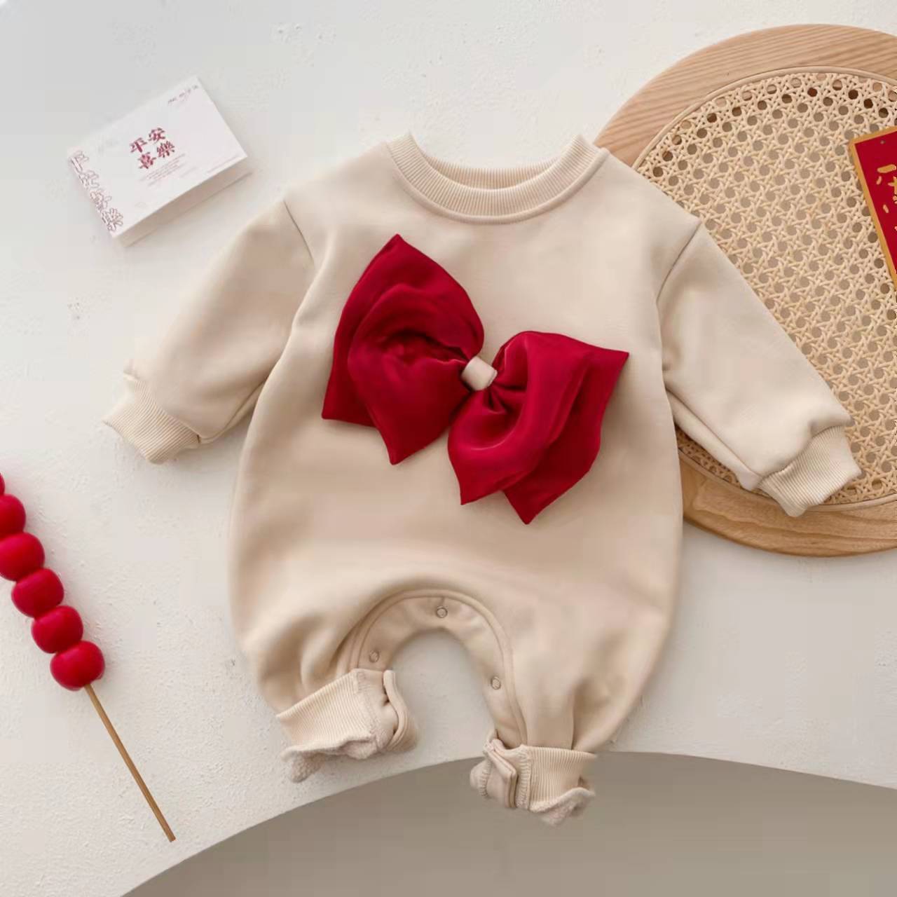 Newborn Plush One-piece Climbing Suit