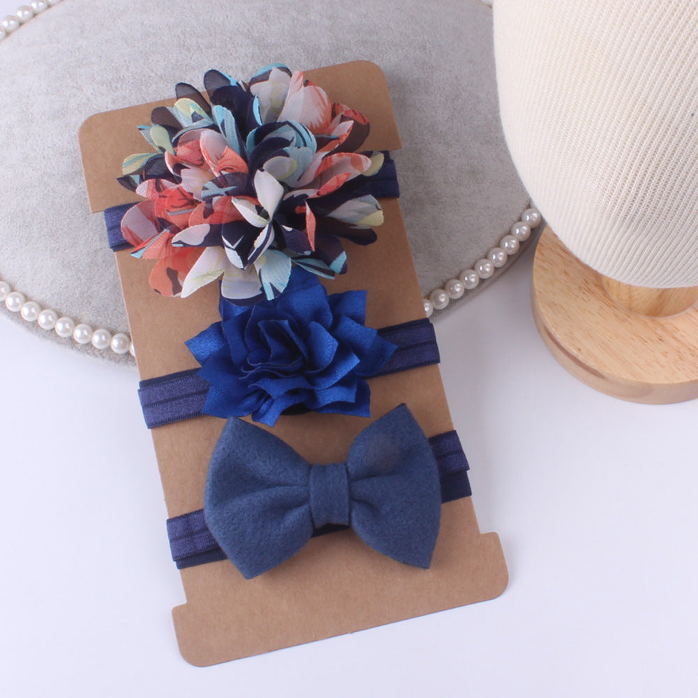 Three-piece Floral Simple Baby Stretch Hairband