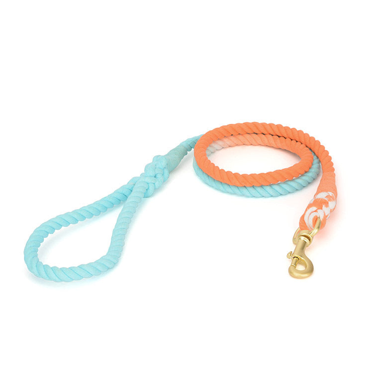 Dog Collar Traction Rope Cotton Rope Hand-knitted Single Head Traction Rope Dog Rope Pet Supplies