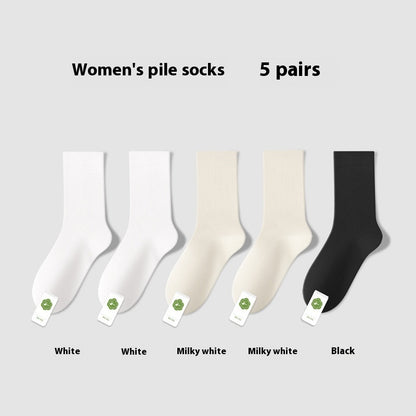 Spring And Summer Thin Anti-Pilling Pure Cotton Women's Socks Sweat-absorbent Breathable