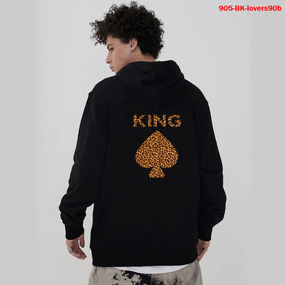 Women Hoodies King Queen Printed Sweatshirt Lovers