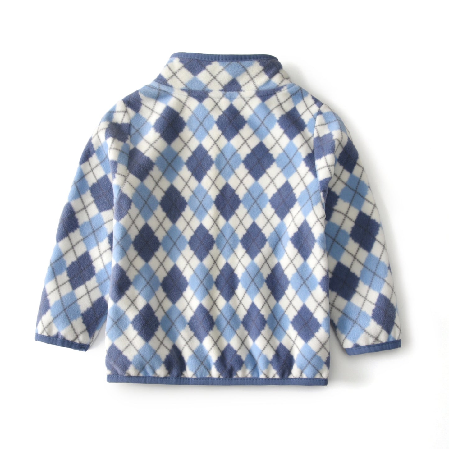 Boys' Polar Fleece Jacket Diamond Print Zip Top