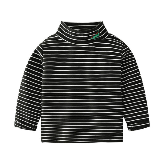 Children's Bottoming Shirt Striped Non-hooded Boy Long-sleeved Senior Casual Shirt