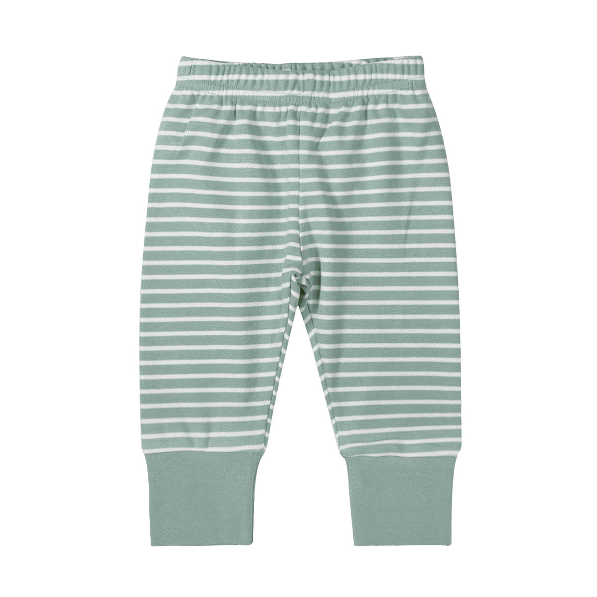 Striped Stitching Pocket Pajama Pants Leggings For Men And Women Baby Warm Trousers