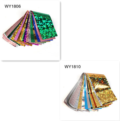 16pcs 20x4cm Mix Nail Art Transfer Foil Sticker